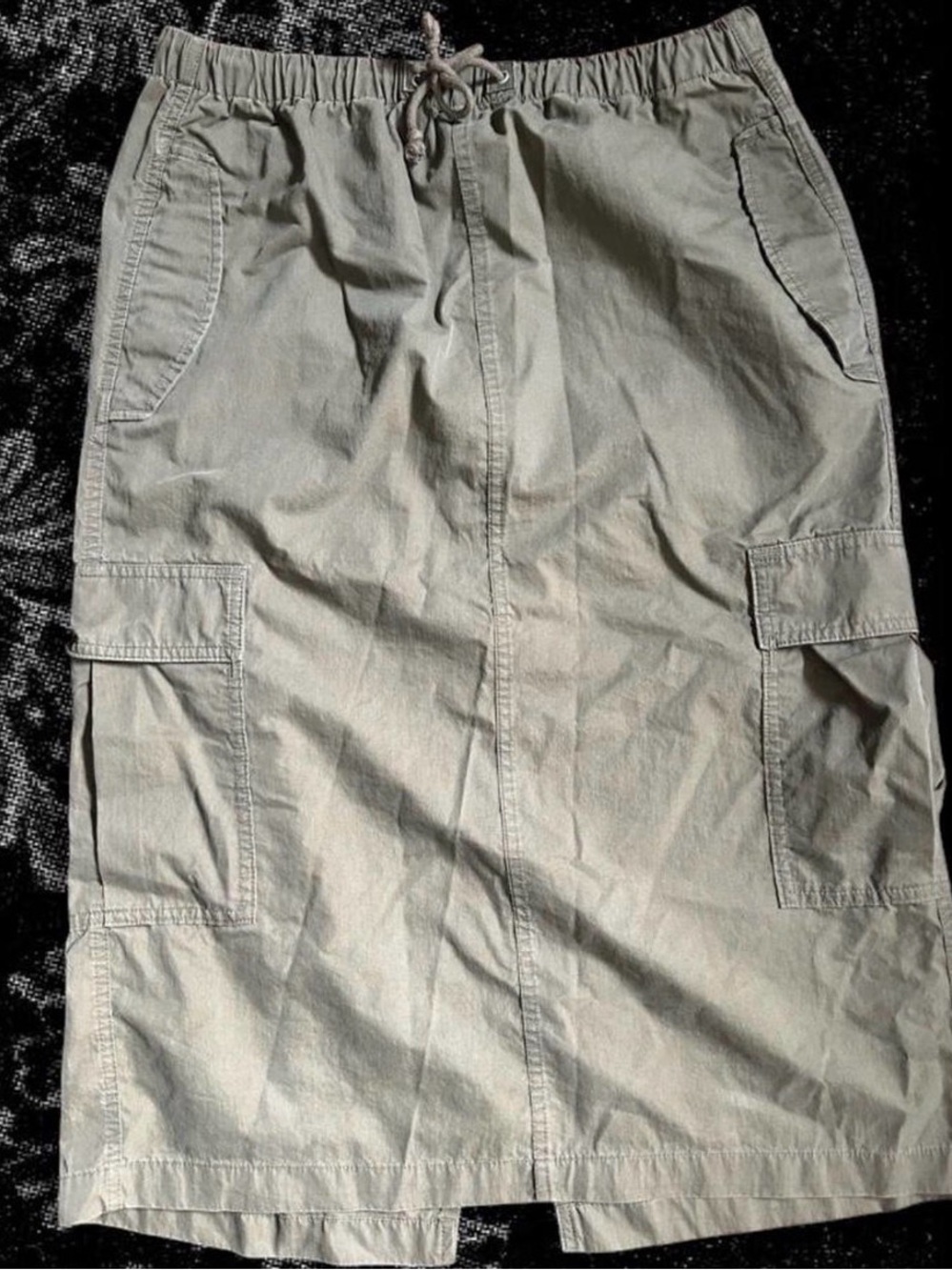 TNA Olive Green Drawstring Cargo Skirt